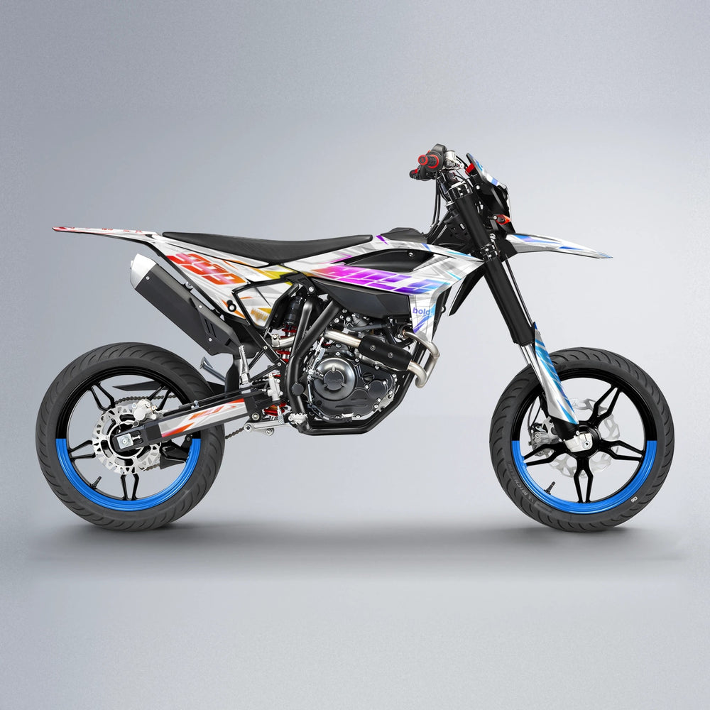 NEXUS Beta supermoto graphics kit in Sunset Fade