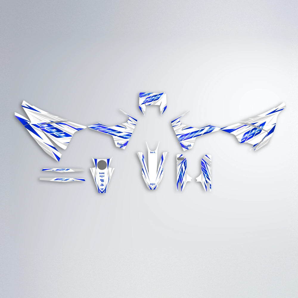 NEXUS Husqvarna 701 graphics kit parts layout in Blue