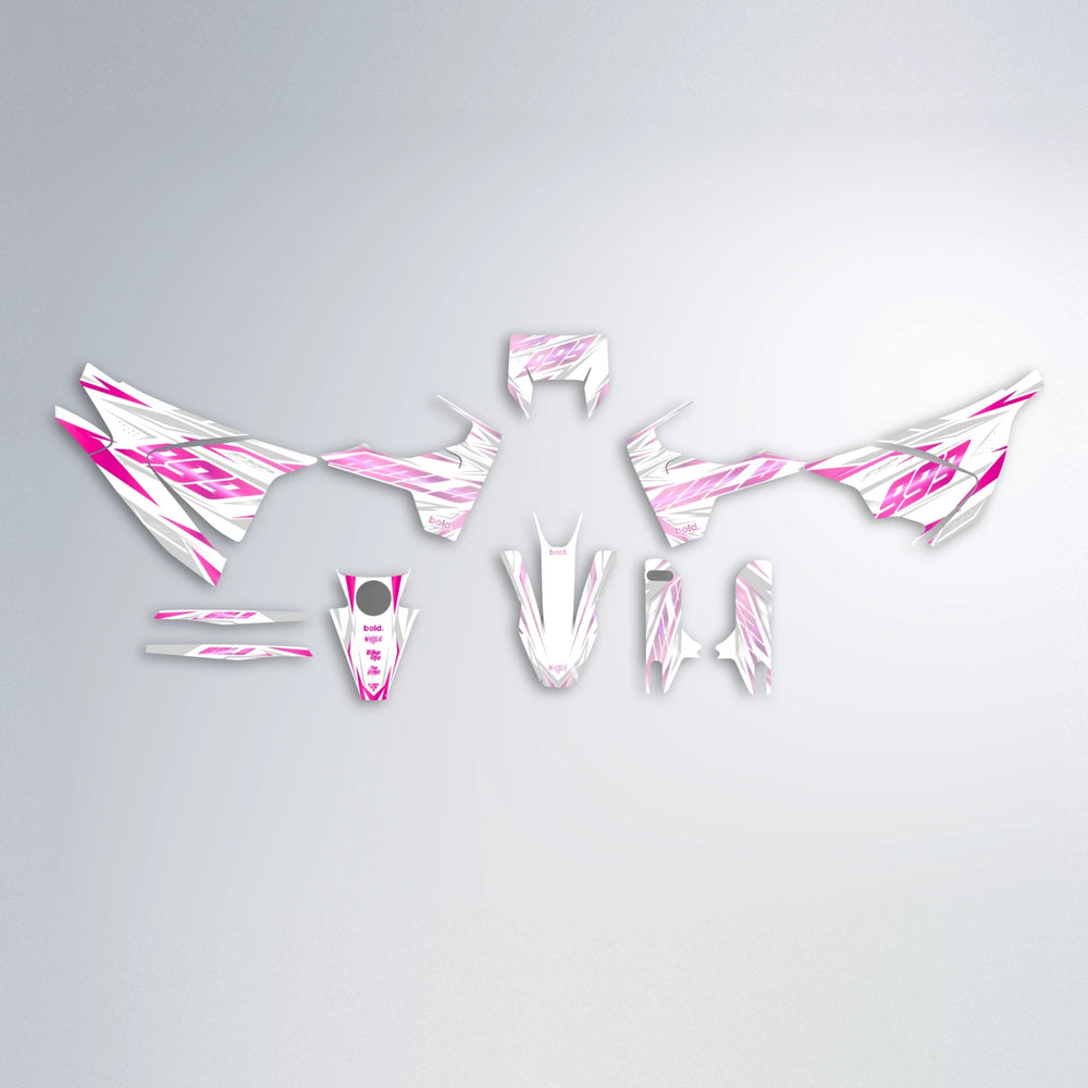 NEXUS Husqvarna 701 graphics kit parts layout in Flamingo