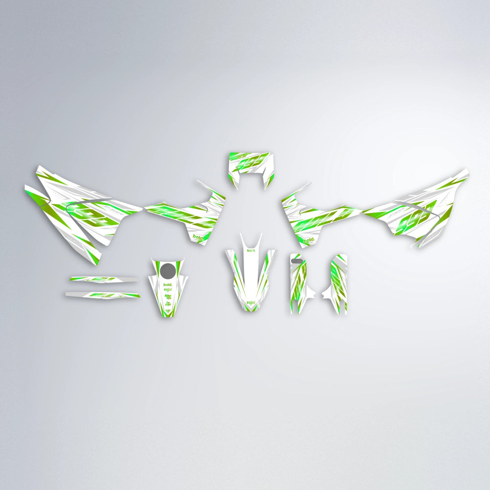 NEXUS Husqvarna 701 graphics kit parts layout in Green