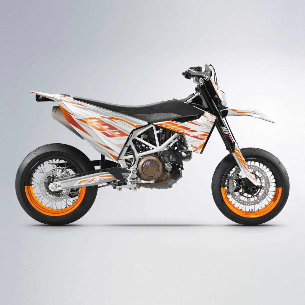 NEXUS Husqvarna 701 supermoto graphics kit in Orange