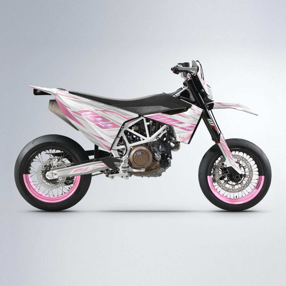 NEXUS Husqvarna 701 supermoto graphics kit in Sakura Pink