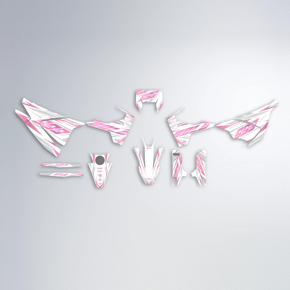 NEXUS Husqvarna 701 graphics kit parts layout in Sakura Pink