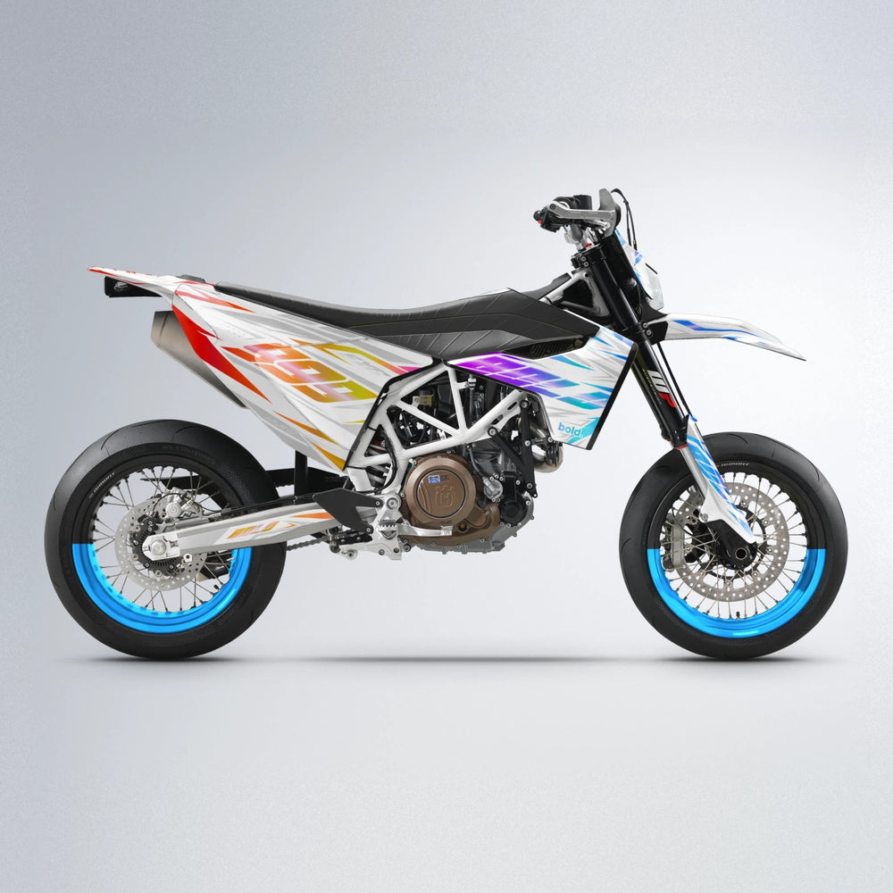 NEXUS Husqvarna 701 supermoto graphics kit in Sunset Fade