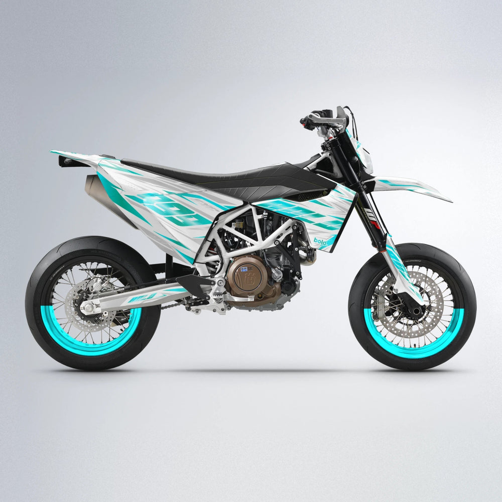 NEXUS Husqvarna 701 supermoto graphics kit in Teal