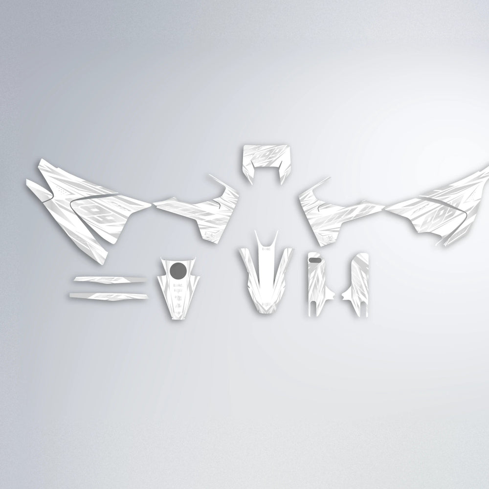 NEXUS Husqvarna 701 graphics kit parts layout in White
