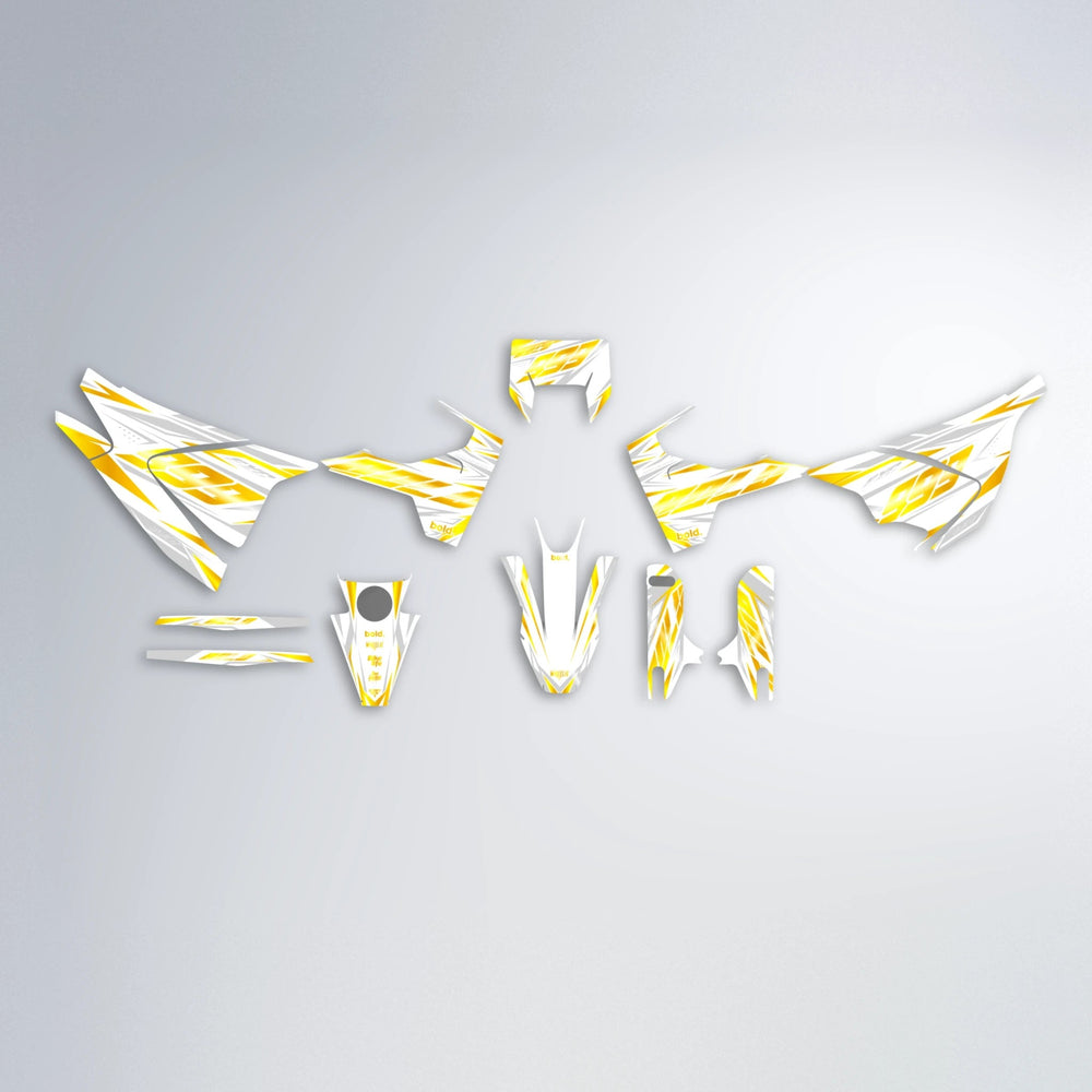 NEXUS Husqvarna 701 graphics kit parts layout in Yellow