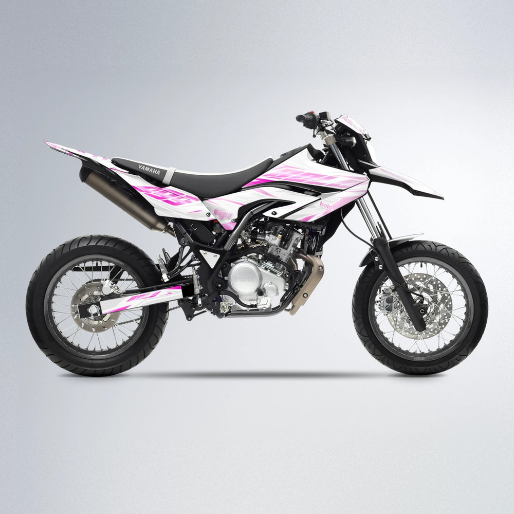 NEXUS Yamaha WR 125X supermoto graphics kit in Flamingo