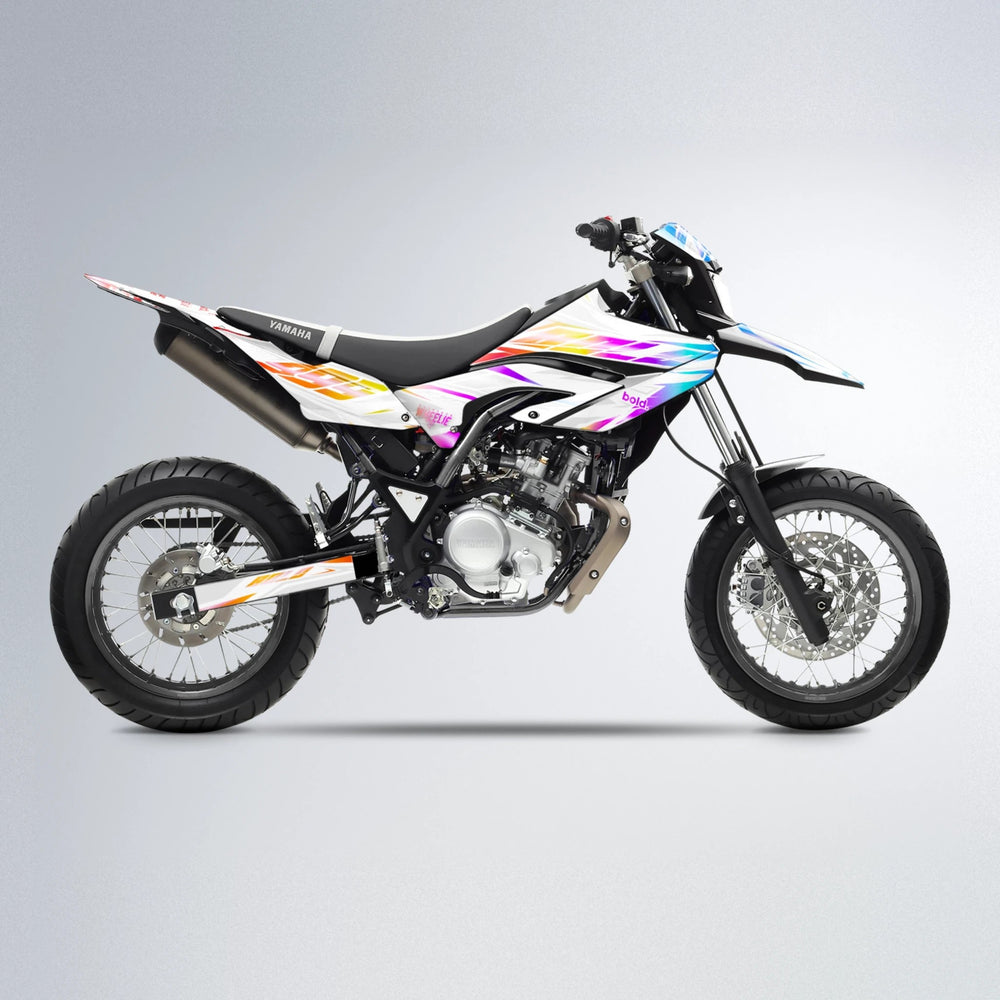 NEXUS Yamaha WR 125X supermoto graphics kit in Sunset Fade