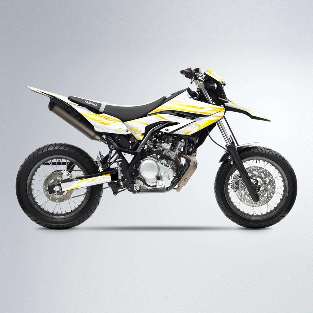 NEXUS Yamaha WR 125X supermoto graphics kit in Yellow