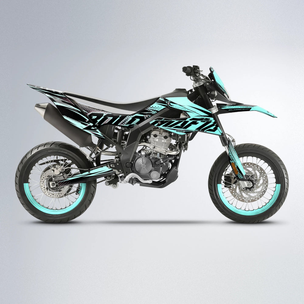 NIGHTFLARE Aprilia SX 125 supermoto graphics kit in Mint