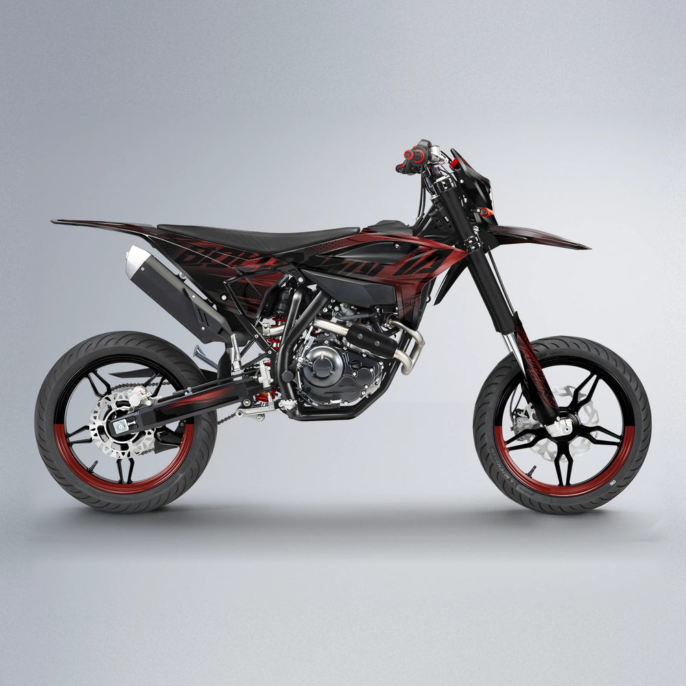 NIGHTFLARE Beta supermoto graphics kit in Black & Red