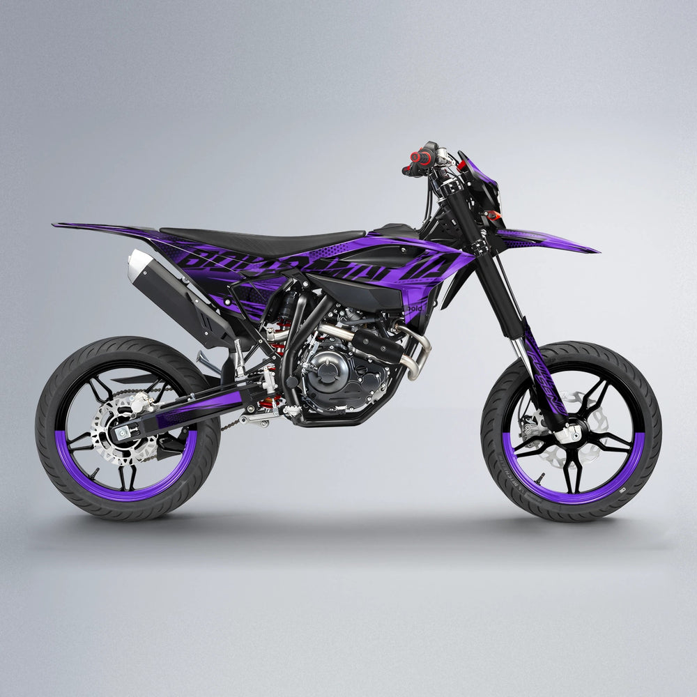 NIGHTFLARE Beta supermoto graphics kit in Purple