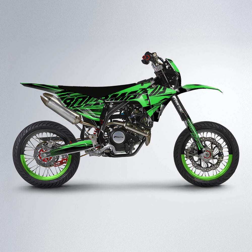 NIGHTFLARE Fantic supermoto graphics kit in Green