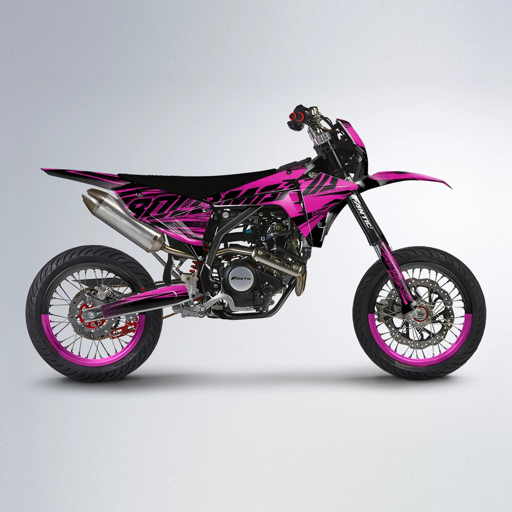 NIGHTFLARE Fantic supermoto graphics kit in Pink