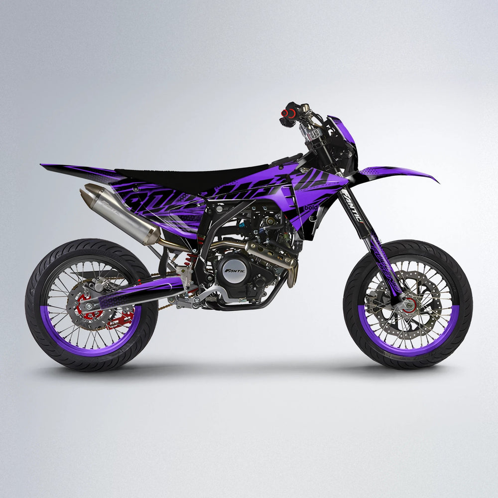 NIGHTFLARE Fantic supermoto graphics kit in Purple
