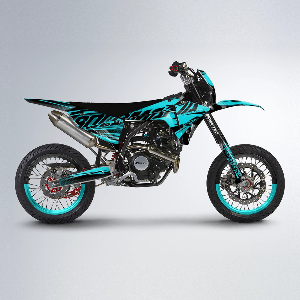 NIGHTFLARE Fantic supermoto graphics kit in Teal