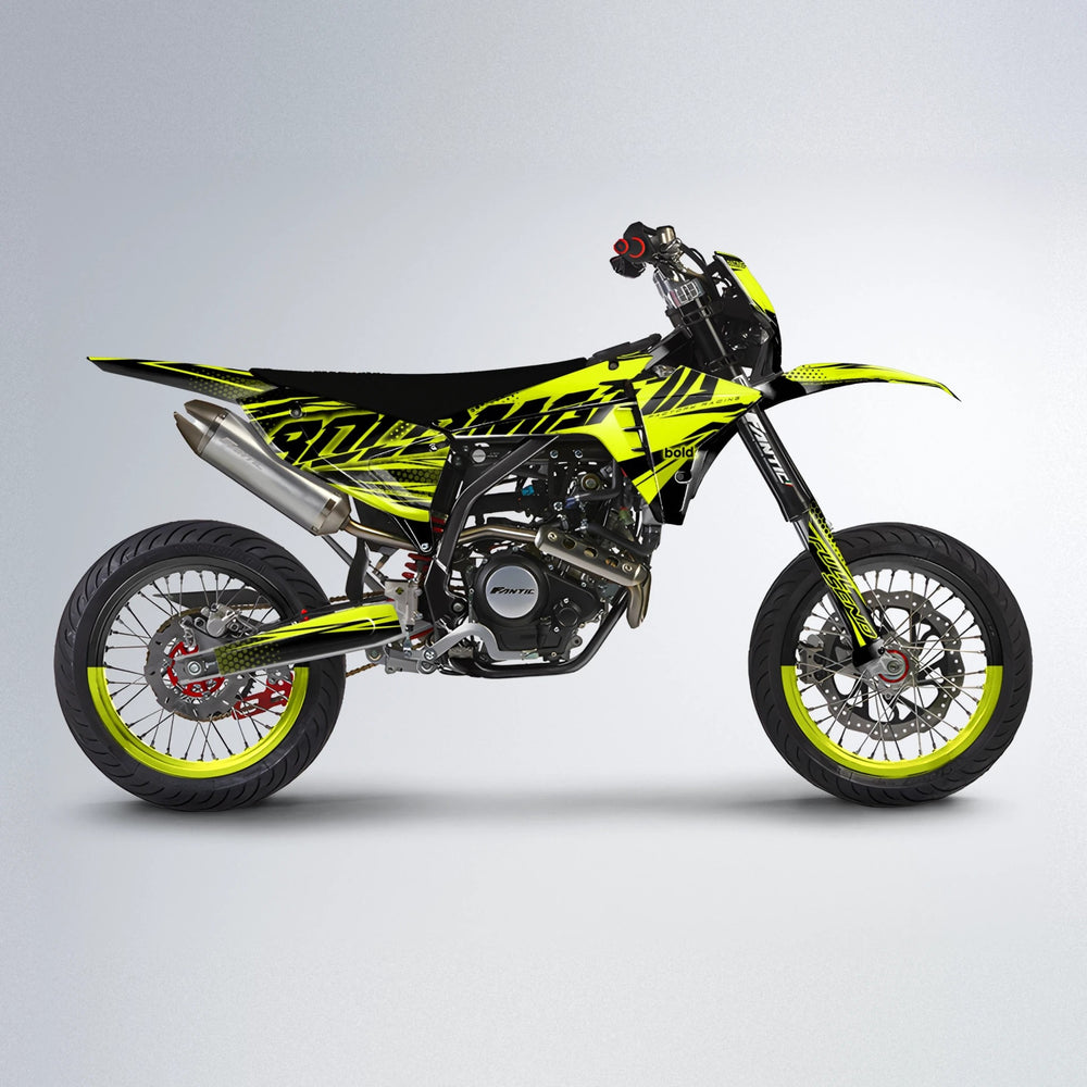 NIGHTFLARE Fantic supermoto graphics kit in Yellow