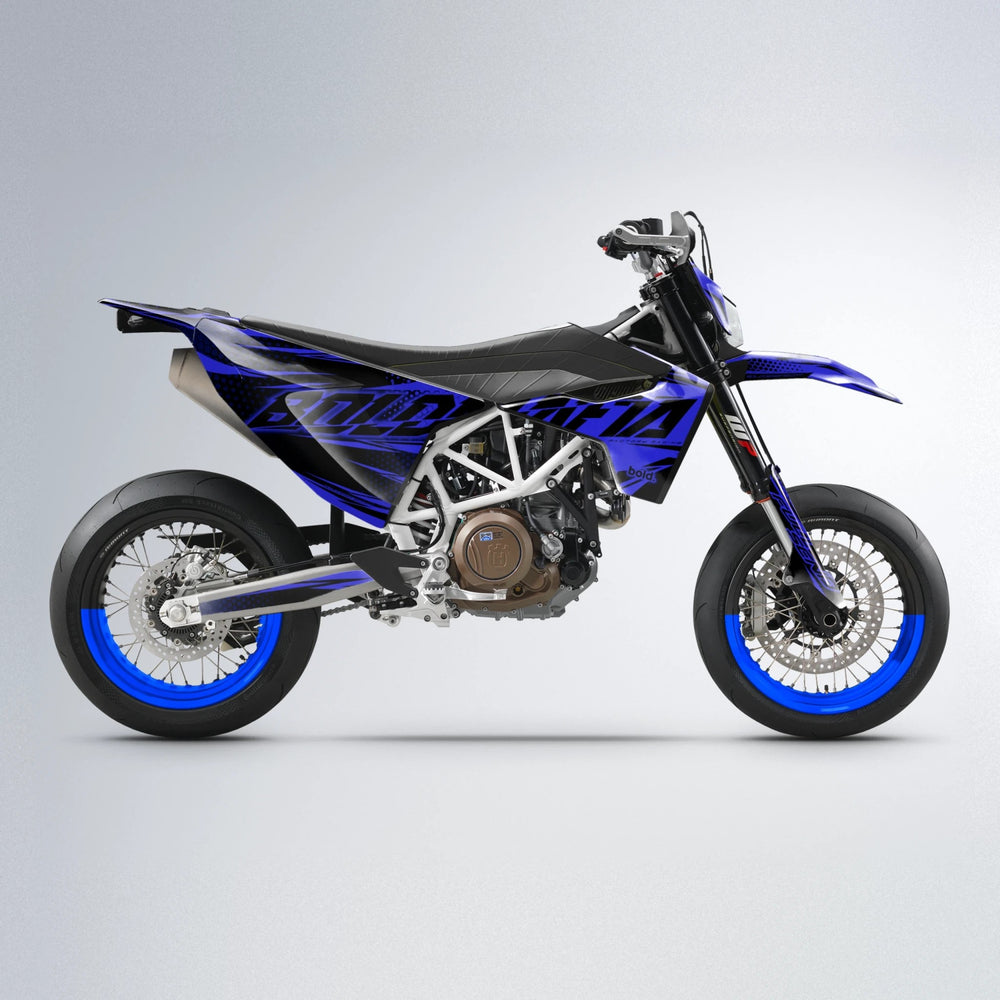 NIGHTFLARE Husqvarna 701 supermoto graphics kit in Blue