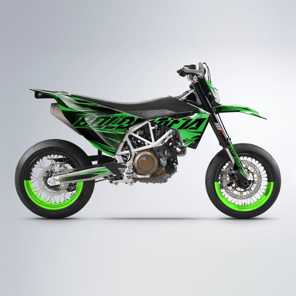 NIGHTFLARE Husqvarna 701 supermoto graphics kit in Green