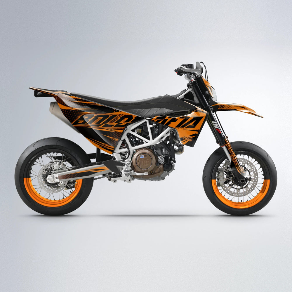 NIGHTFLARE Husqvarna 701 supermoto graphics kit in Orange