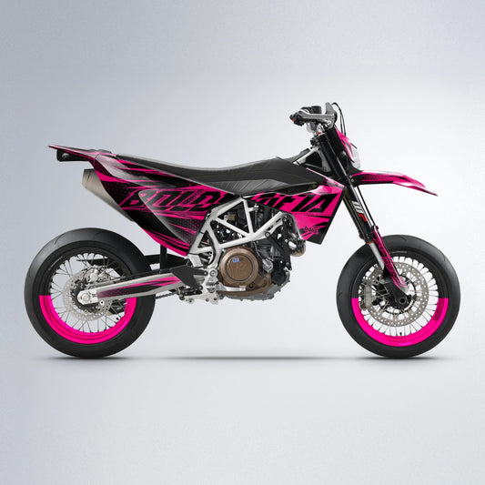 NIGHTFLARE Husqvarna 701 supermoto graphics kit in Pink