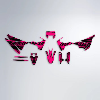 NIGHTFLARE Husqvarna 701 graphics kit parts layout in Pink