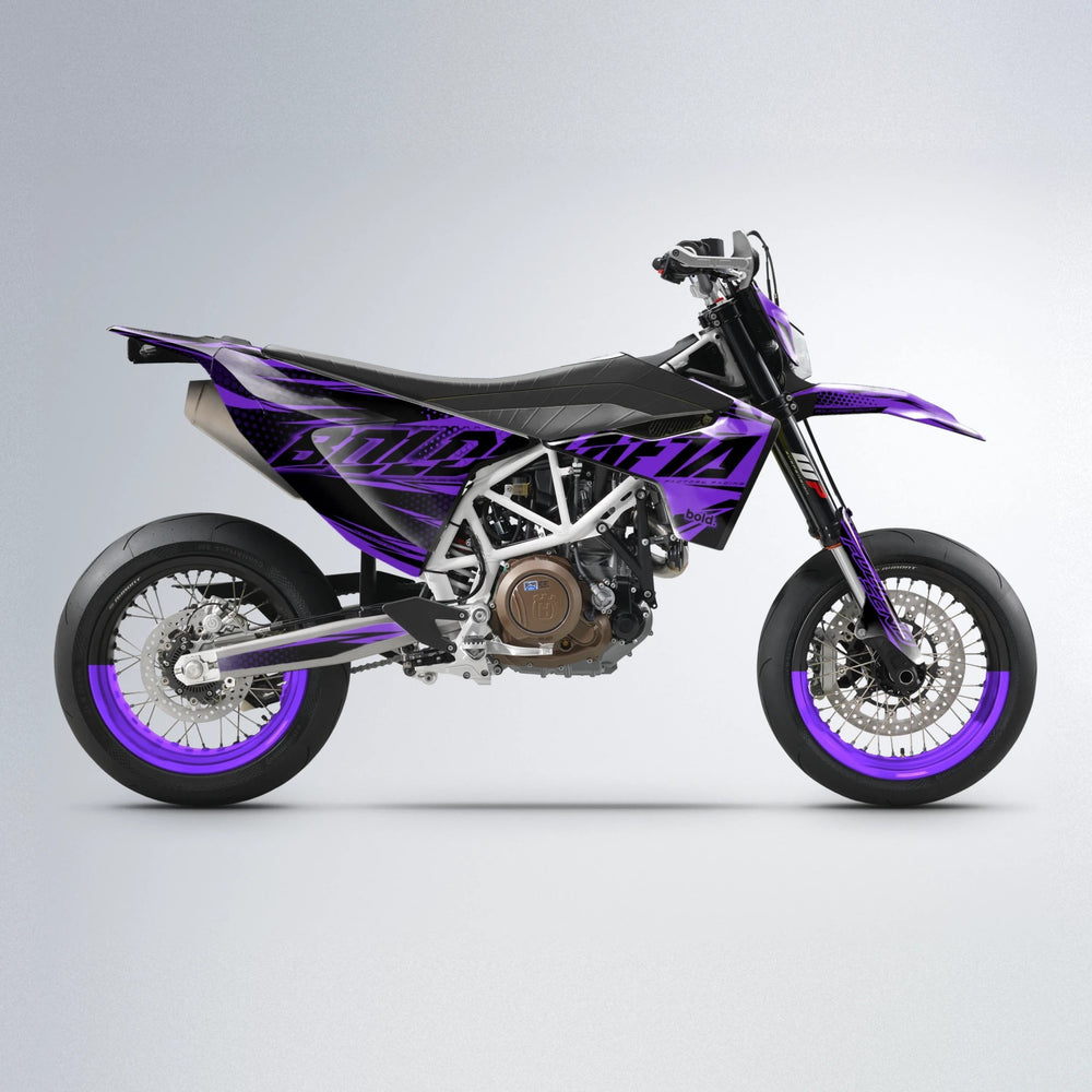 NIGHTFLARE Husqvarna 701 supermoto graphics kit in Purple