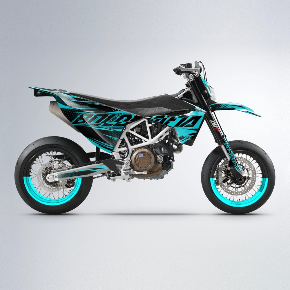 NIGHTFLARE Husqvarna 701 supermoto graphics kit in Teal