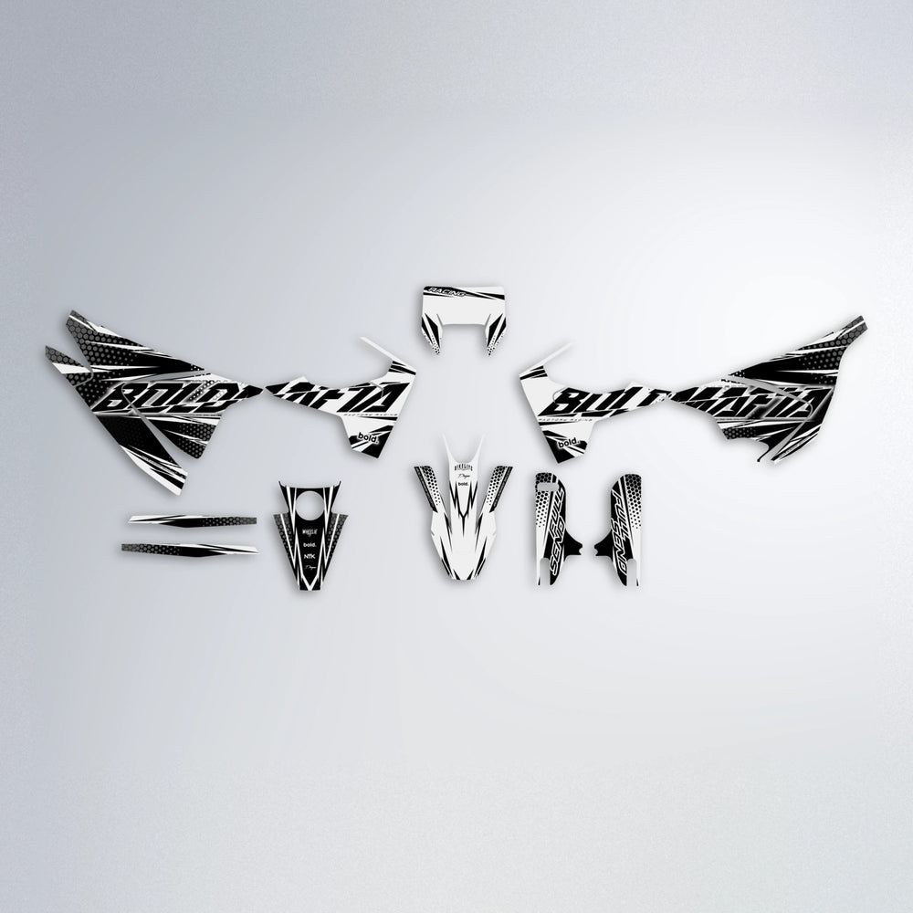 NIGHTFLARE Husqvarna 701 graphics kit parts layout in White