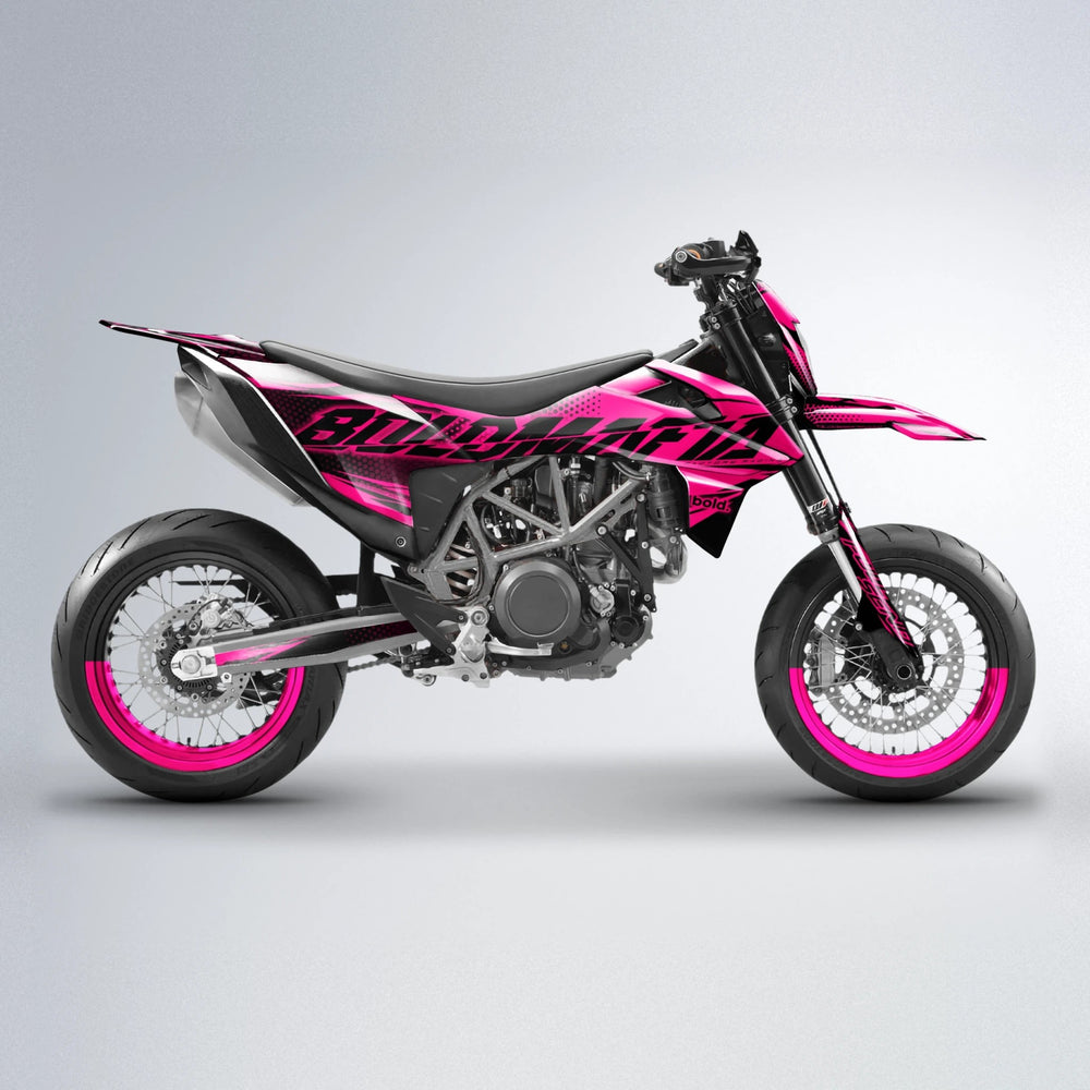 NIGHTFLARE KTM SMC 690 supermoto graphics kit in Custom Colour