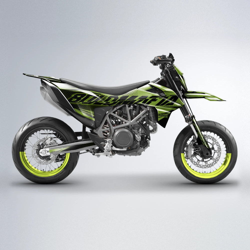 NIGHTFLARE KTM SMC 690 supermoto graphics kit in Olive