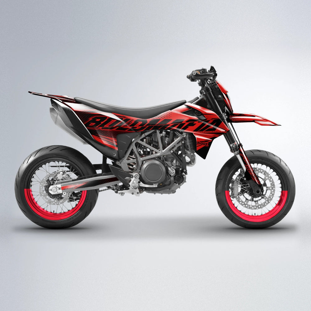 NIGHTFLARE KTM SMC 690 supermoto graphics kit in Red