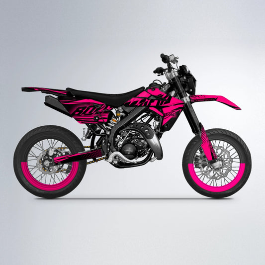 NIGHTFLARE Rieju MRT supermoto graphics kit in Pink