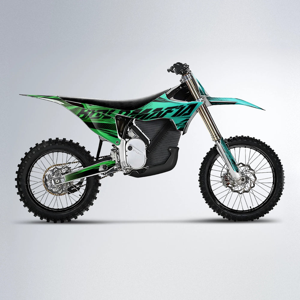 NIGHTFLARE Stark Varg MX motocross graphics kit in Cyan & Green