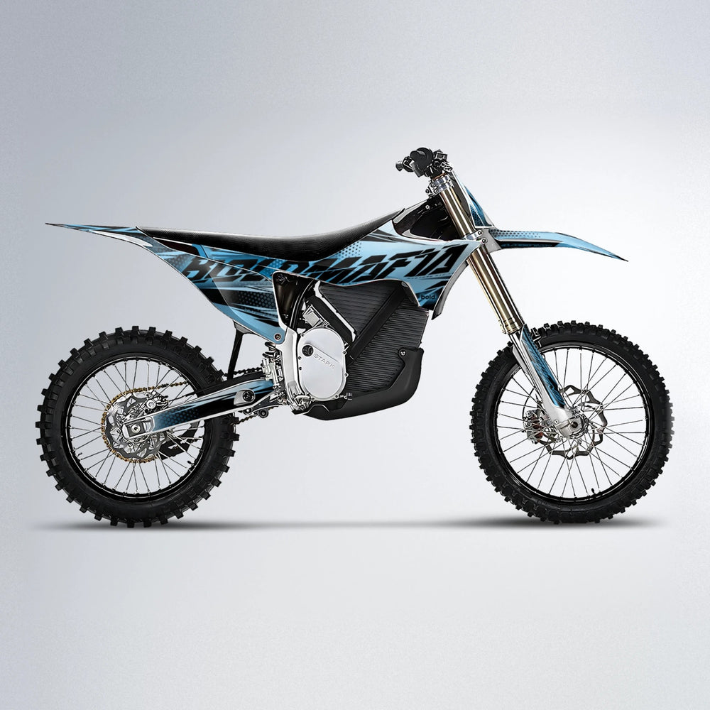 NIGHTFLARE Stark Varg MX motocross graphics kit in Light Blue & White