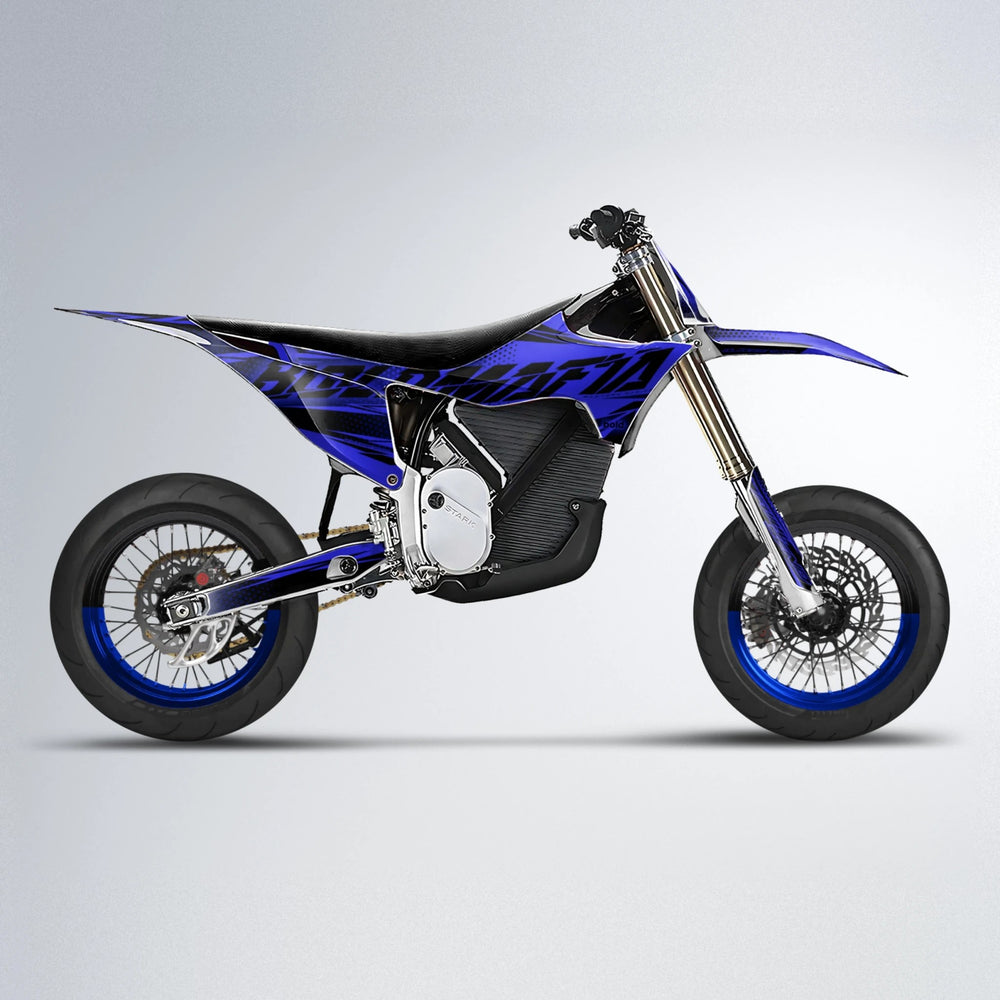 NIGHTFLARE Stark Varg SM supermoto graphics kit in Blue