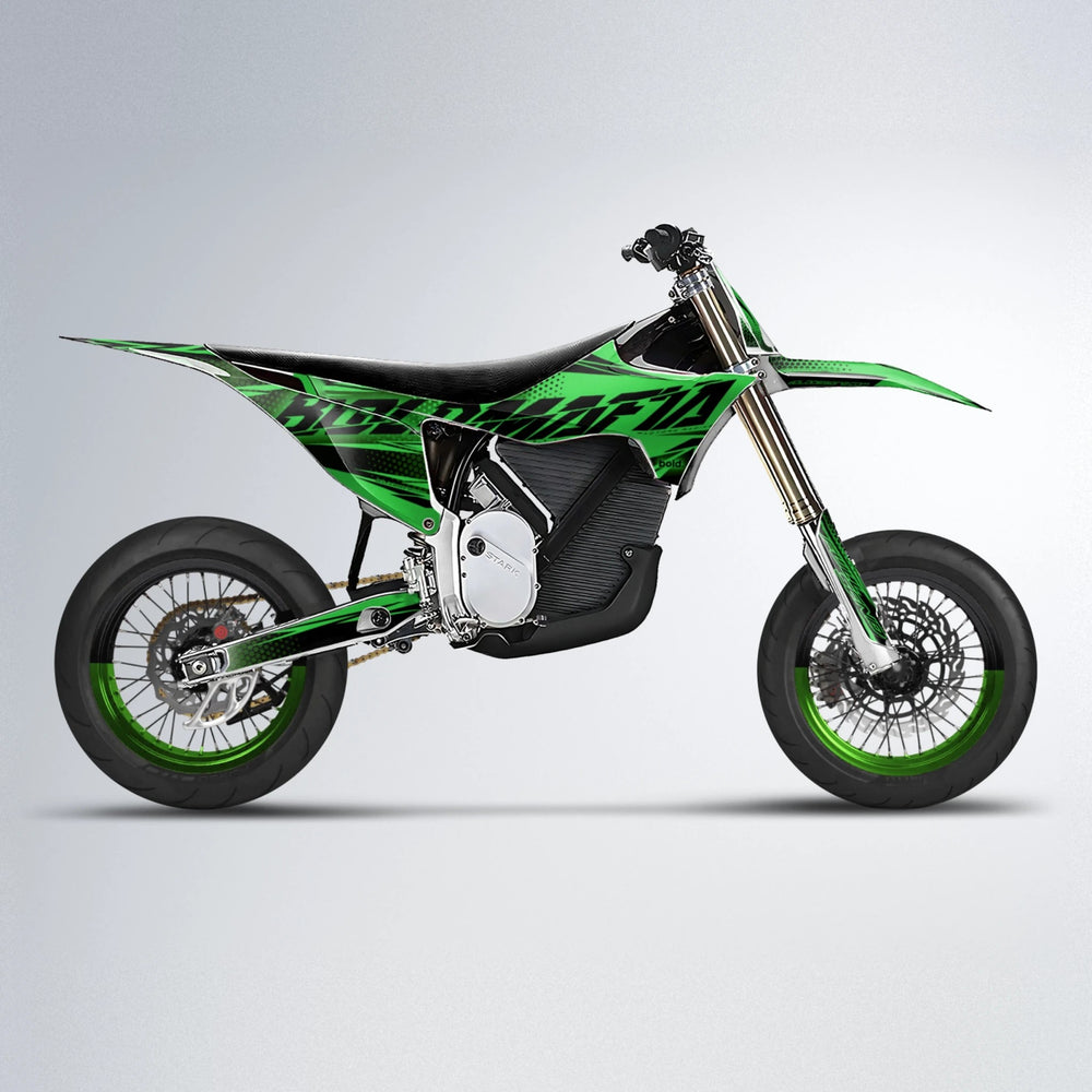 NIGHTFLARE Stark Varg SM supermoto graphics kit in Green