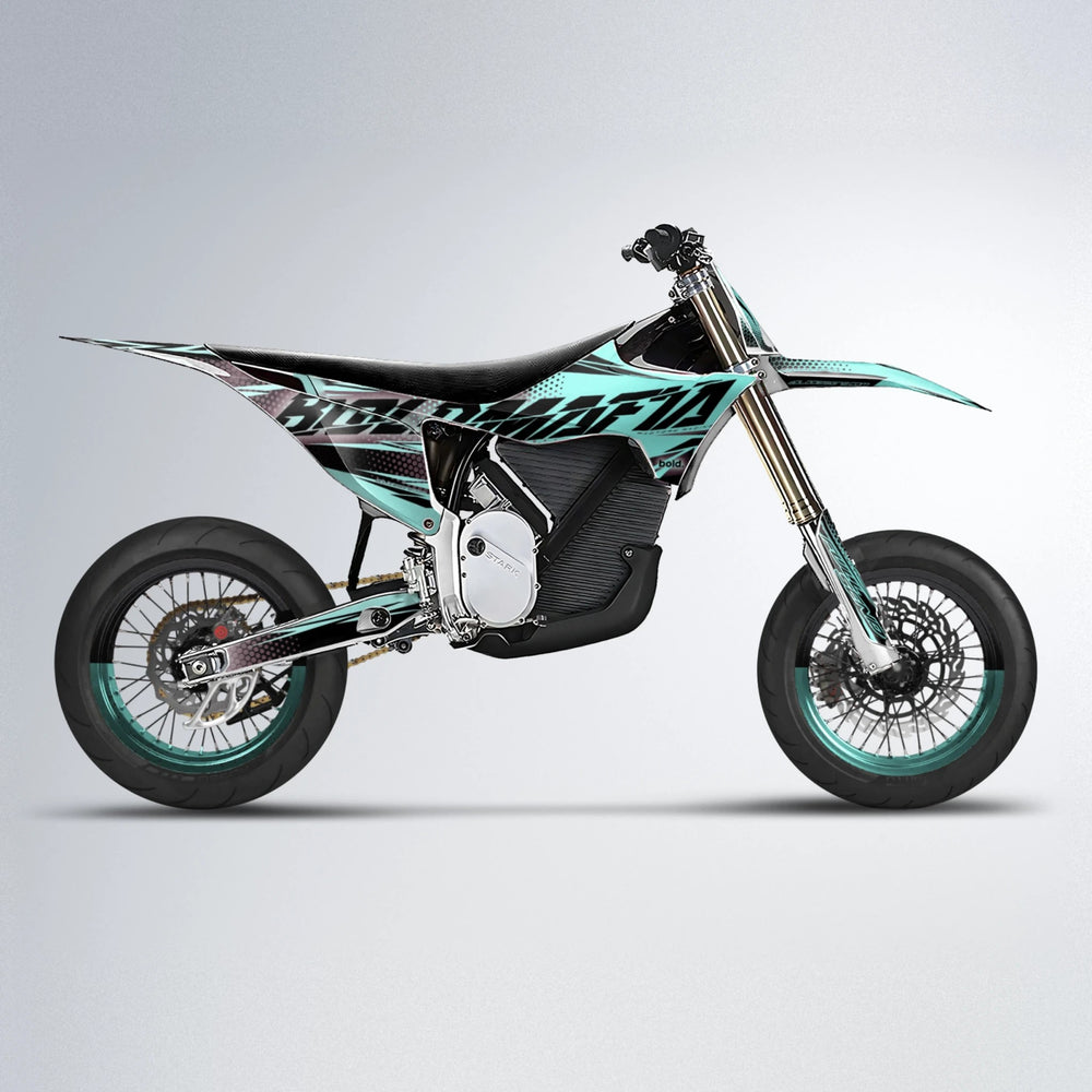 NIGHTFLARE Stark Varg SM supermoto graphics kit in Mint