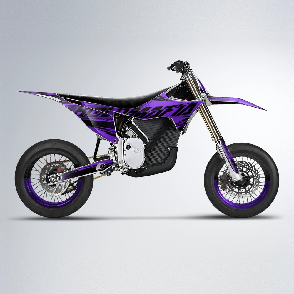 NIGHTFLARE Stark Varg SM supermoto graphics kit in Purple