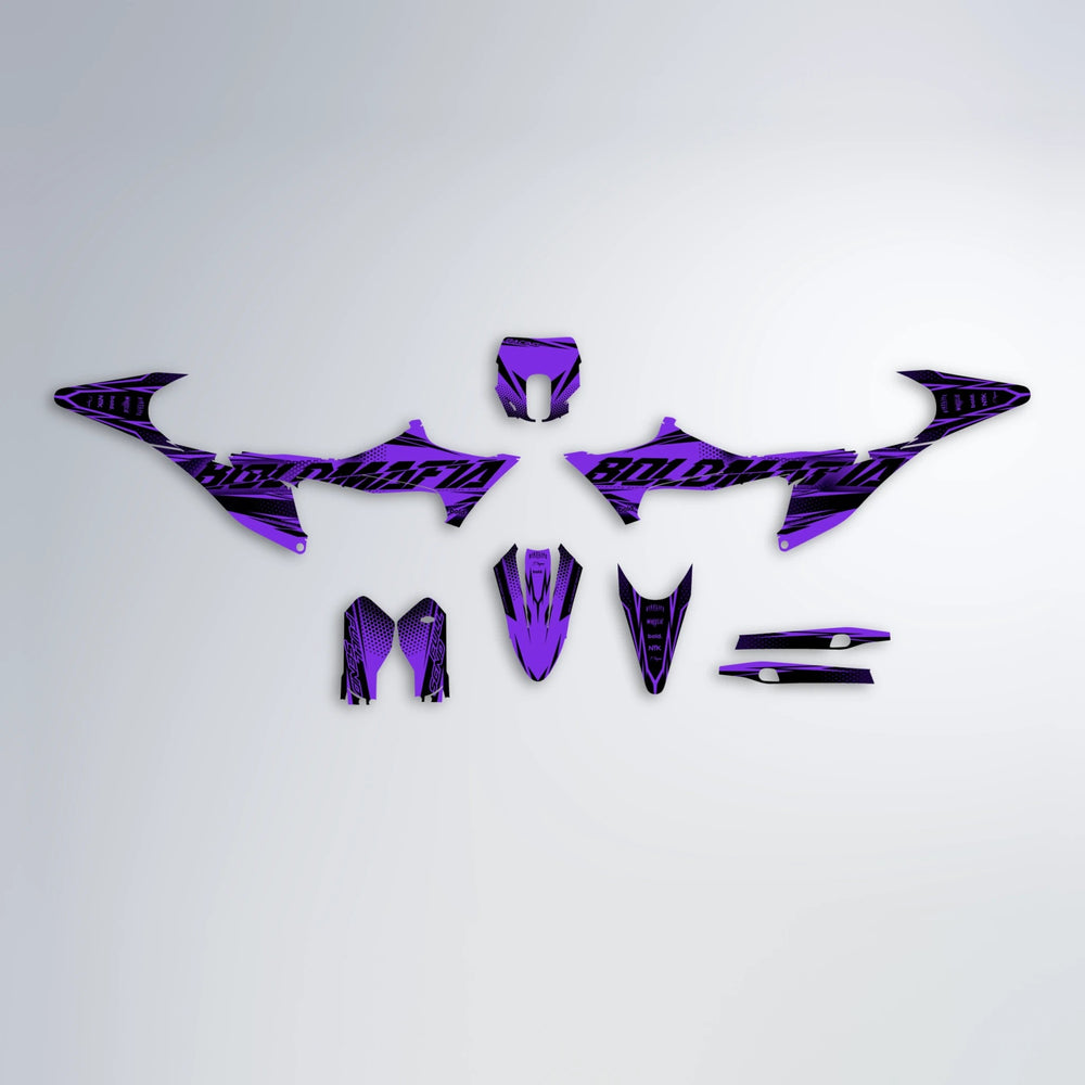 NIGHTFLARE Stark Varg SM graphics kit parts layout in Purple