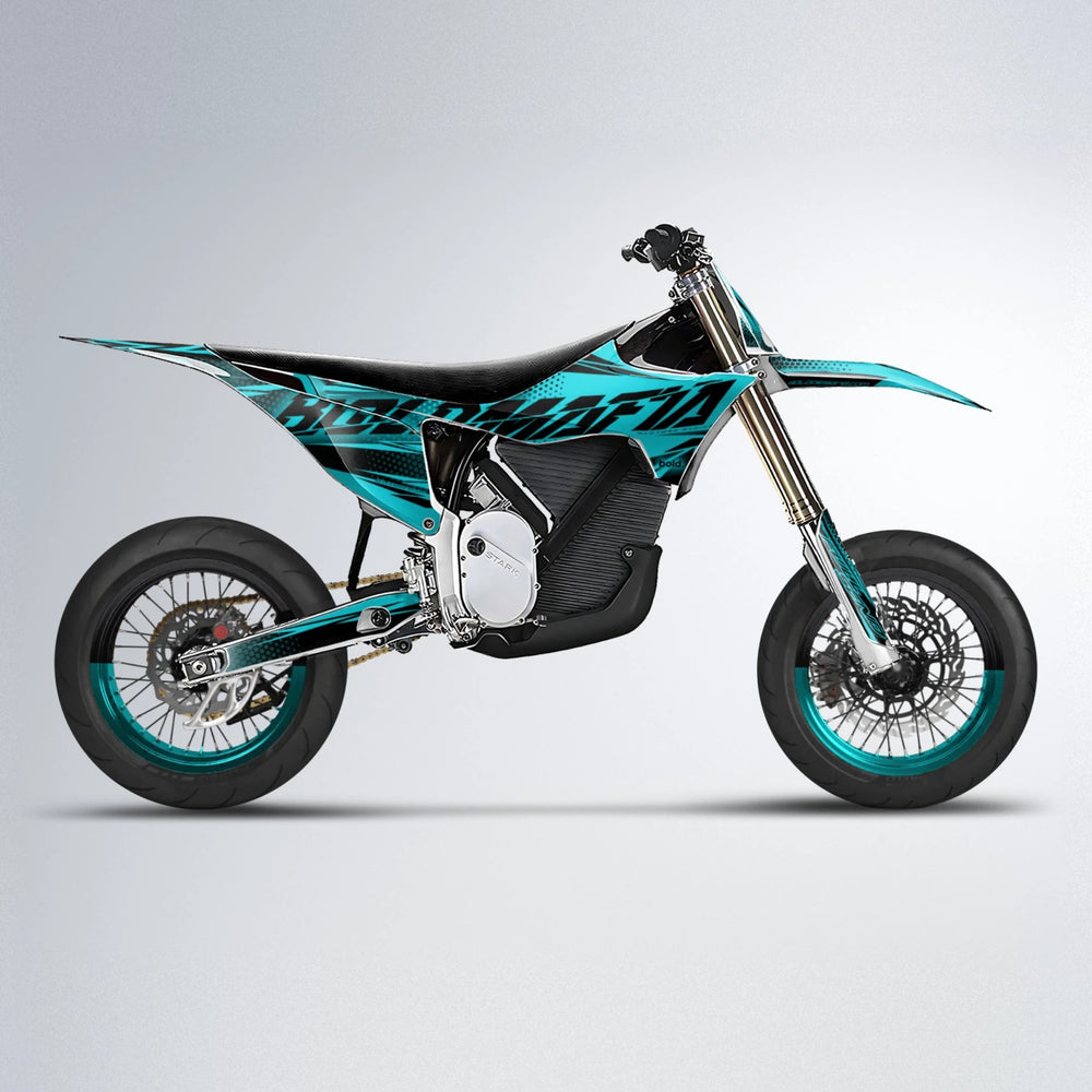 NIGHTFLARE Stark Varg SM supermoto graphics kit in Teal
