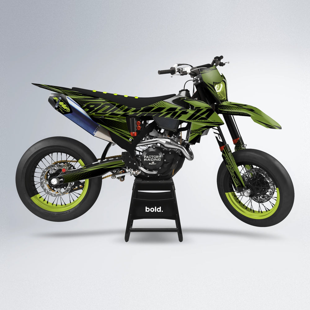 NIGHTFLARE supermoto graphics kit in Olive