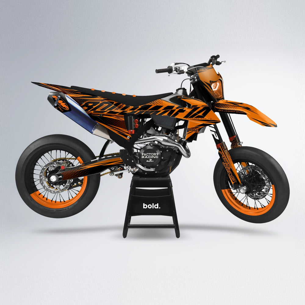NIGHTFLARE supermoto graphics kit in Orange