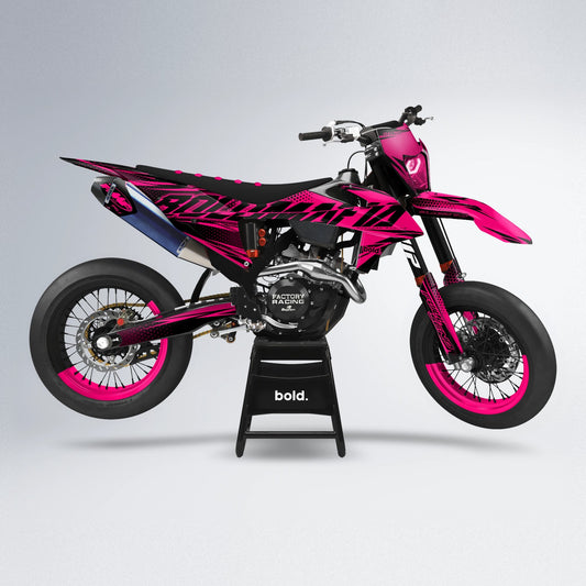 NIGHTFLARE supermoto graphics kit in Pink