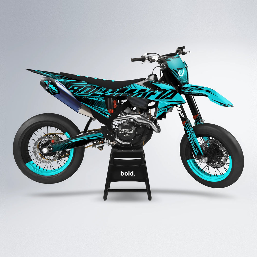 NIGHTFLARE supermoto graphics kit in Teal