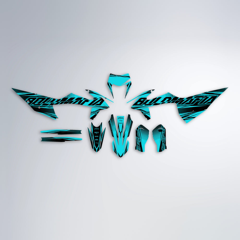 NIGHTFLARE graphics kit parts layout in Teal