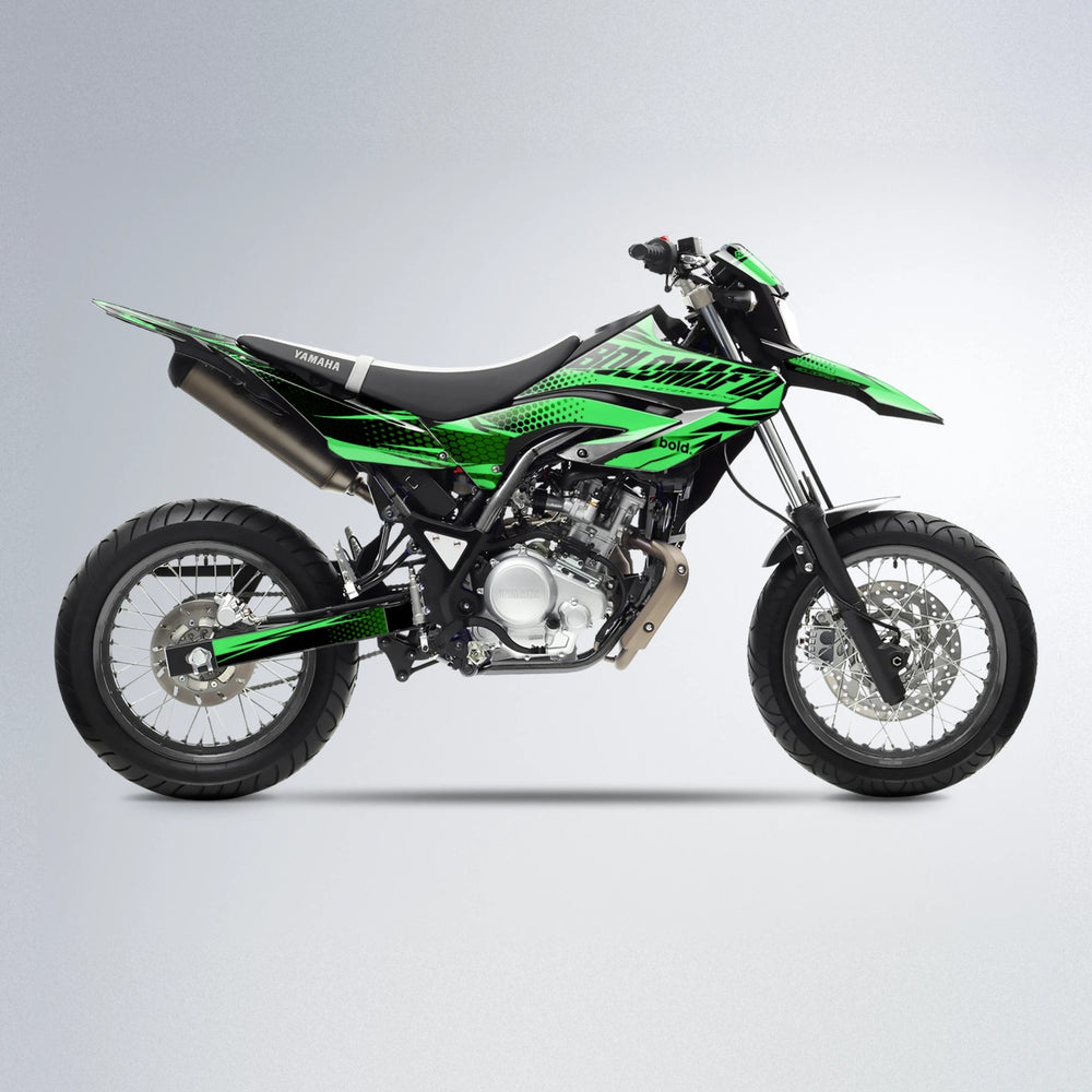 NIGHTFLARE Yamaha WR 125X supermoto graphics kit in Green