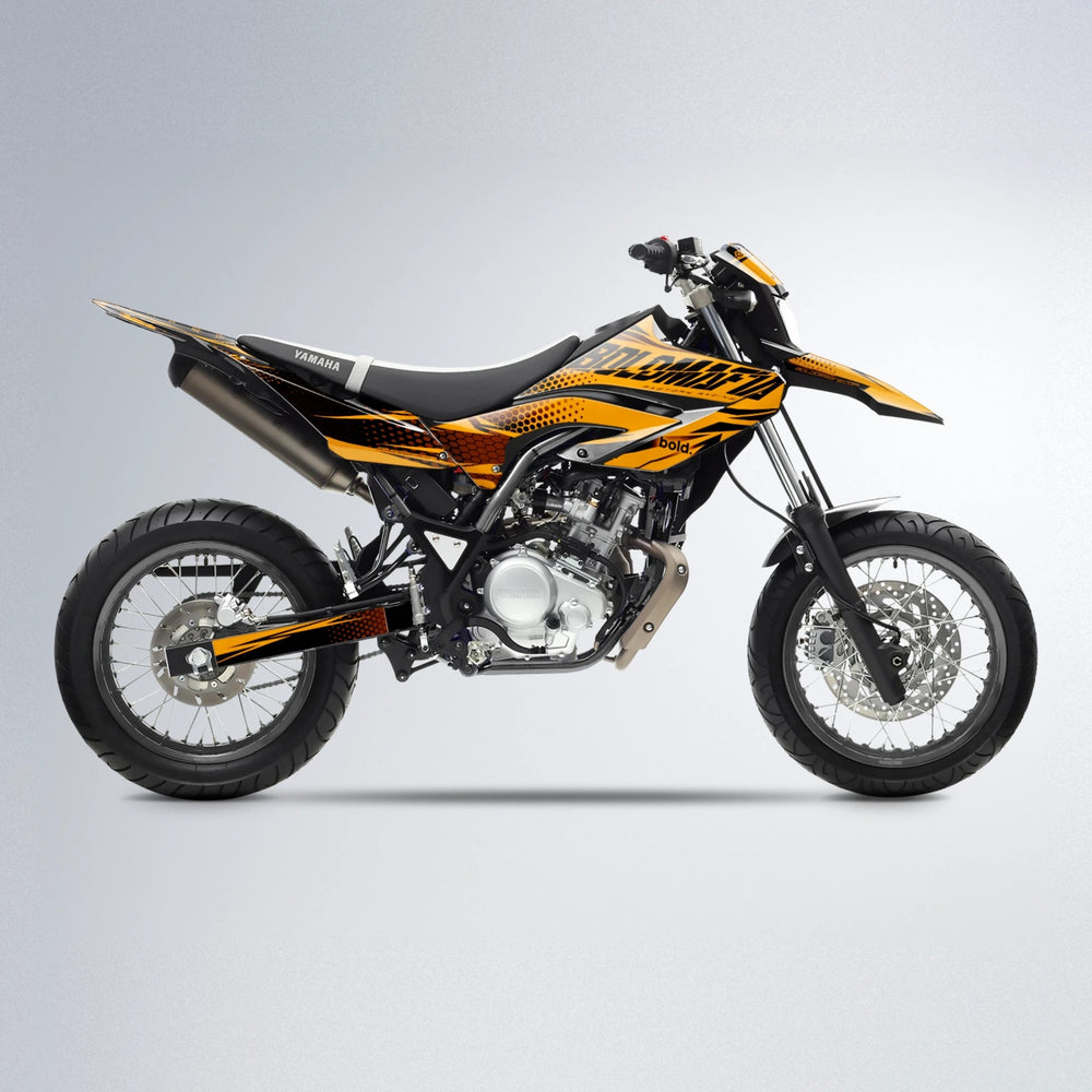 NIGHTFLARE Yamaha WR 125X supermoto graphics kit in Orange