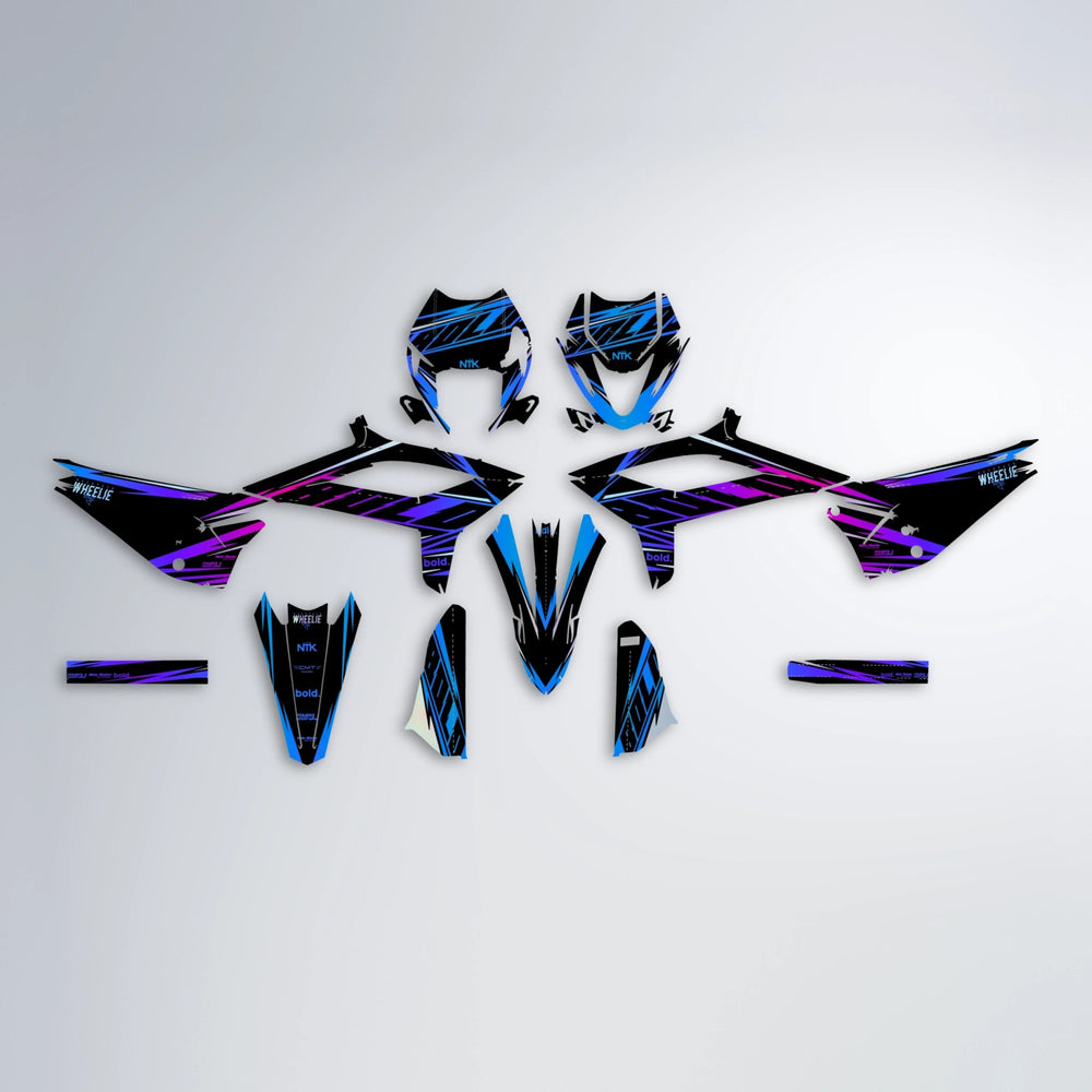 NTK V2 Beta graphics kit parts layout in Blue Purple Fade